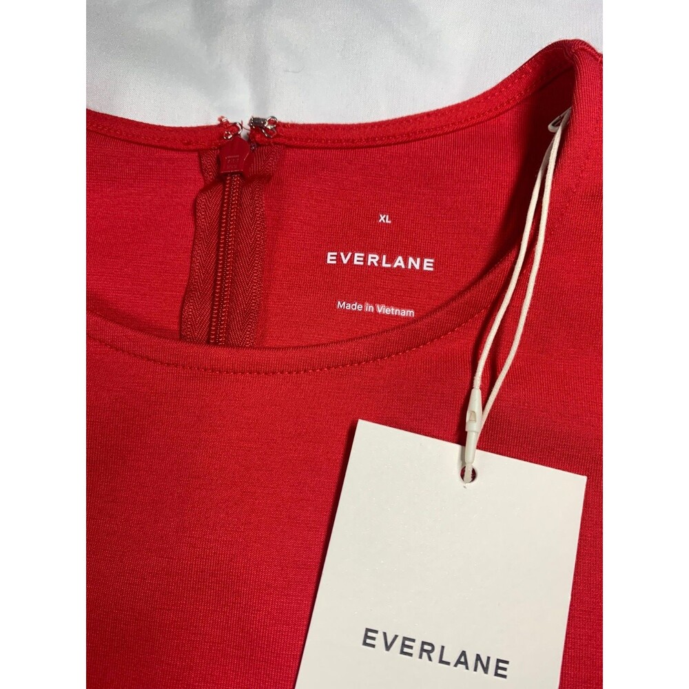 Everlane Dream 90’s Sleeveless Shift Dress Womens Size XL Classic Red NWT - Picture 3 of 10